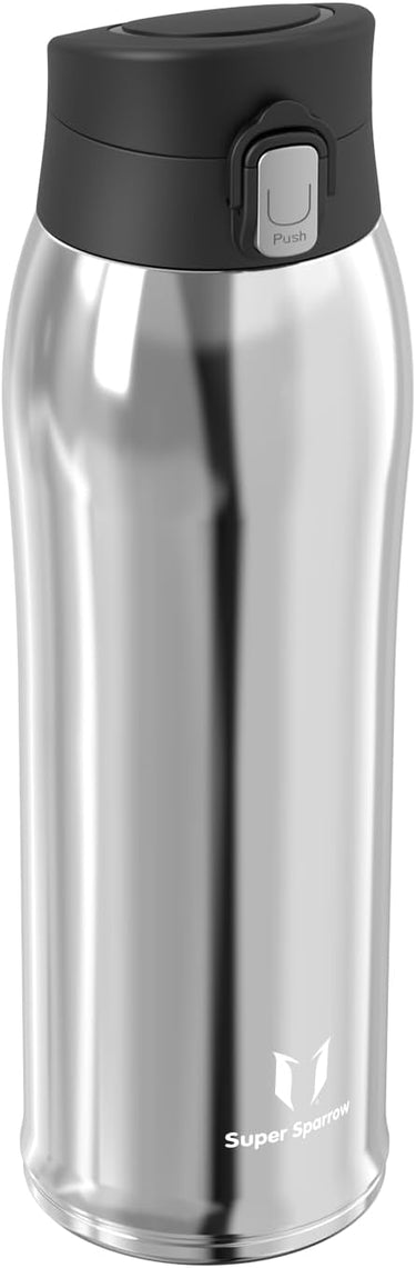 Super Sparrow Botella Agua Acero Inoxidable - Botella Termica - 350ml/500ml/750ml/950ml - Termo Sin BPA, Botella Agua Niños, para Deporte, Viaje, Escuela, Exterior, Oficina, Hogar